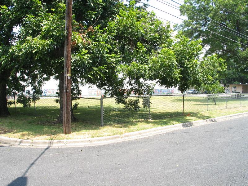 Park across the street, and the Habitat for Humanity warehouse behind that
