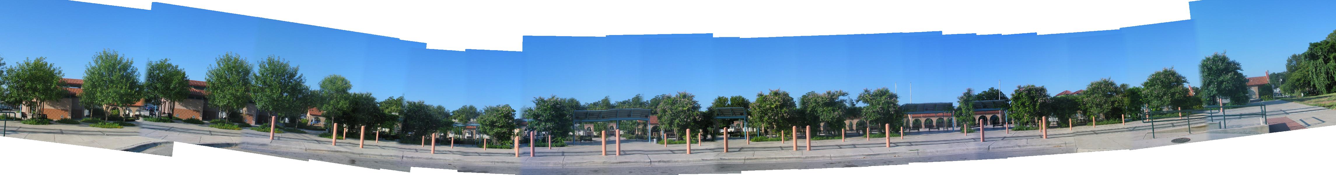 a long panoramic shot of Plaza Saltillo