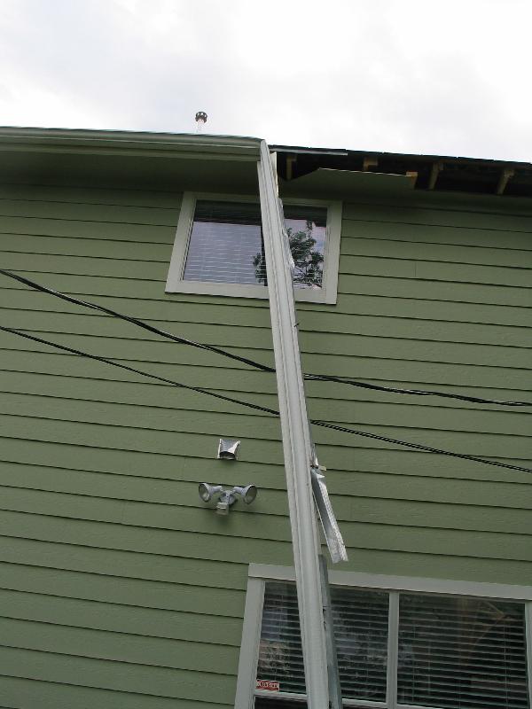 gutter and power line