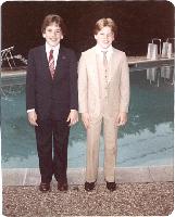 Steve Otermat and Scott Donie before the 8th grade dance - what studs!