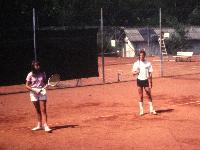 Steve and Suzanne on the court in Saarlouis