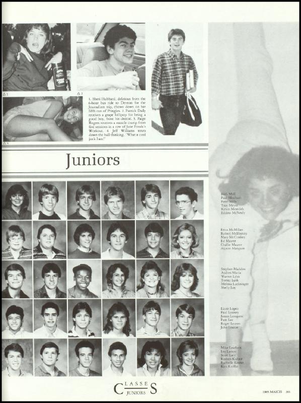 1985 Westchester Yearbook - Andre's and Stephen's page 
