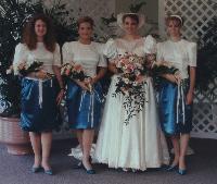 The bride and bridesmaids