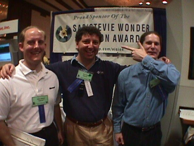 Rob Sinclair, Peter Korn, Steve Donie, Microsoft Booth, CSUN 1998