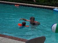 Grandma D gets Jordan in the pool