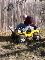 Grandpa goes for a spin