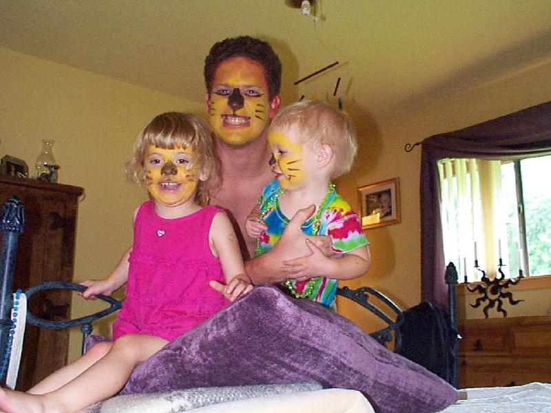 We all painted our faces to be lions
