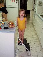 Jordan after swimming at Grandma's house
