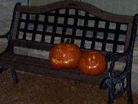 our pumpkins - Jordan drew the face on the smaller one