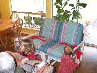 Christmas Eve - patio furniture from Gramma & Grampa Cross