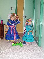 both girls got pretty dancing dresses from Gramma