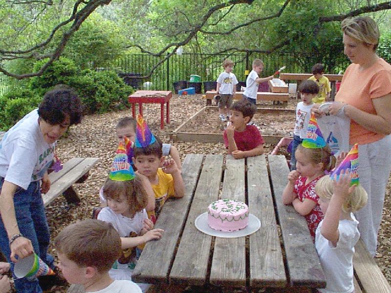 Birthday cake outside