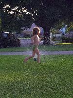 Jordan and Jada seize the opportunity to play in our neighbors sprinkler