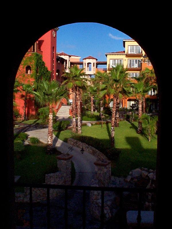 looking through an archway near our room