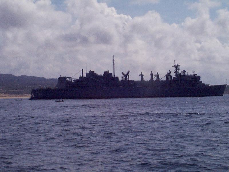 US Navy in the harbor