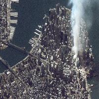 Manhattan, September 12, 2001 - copyright spaceimaging dot com