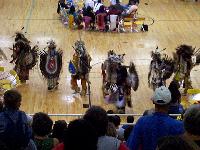 Grand Entry begins - eagle dancers