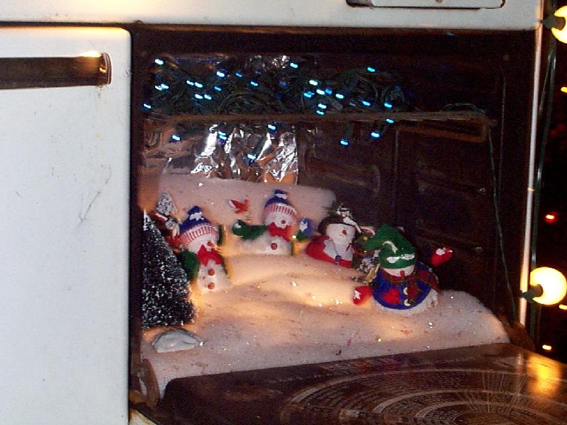 Snowmen in an oven
