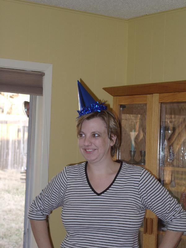 As the party winds down, Mama sports a new hat