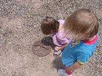 The girls found a hole