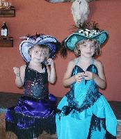 They also got 'old timey' photos taken - - these are the girls' costumes