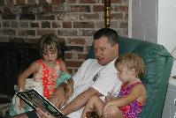 Uncle Scott reading to his nieces