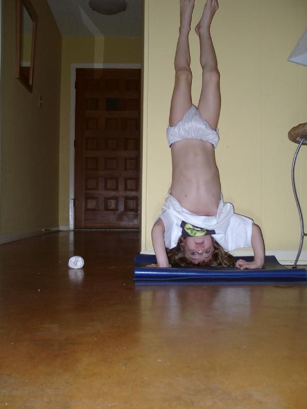 Jordan has learned to do a headstand!