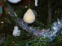 this is a frosted pear ornament we made this year