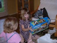 She was excited about this one - a playmobil horse trailer and jeep