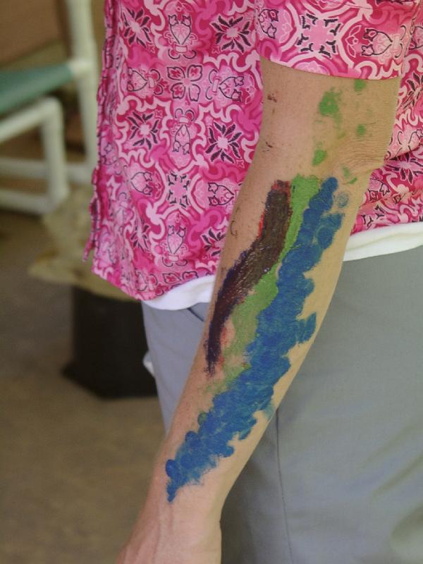 Julie's arm, artwork by Mason