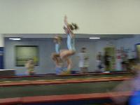 Jordan's turn to show off - tuck jumps on the trampoline