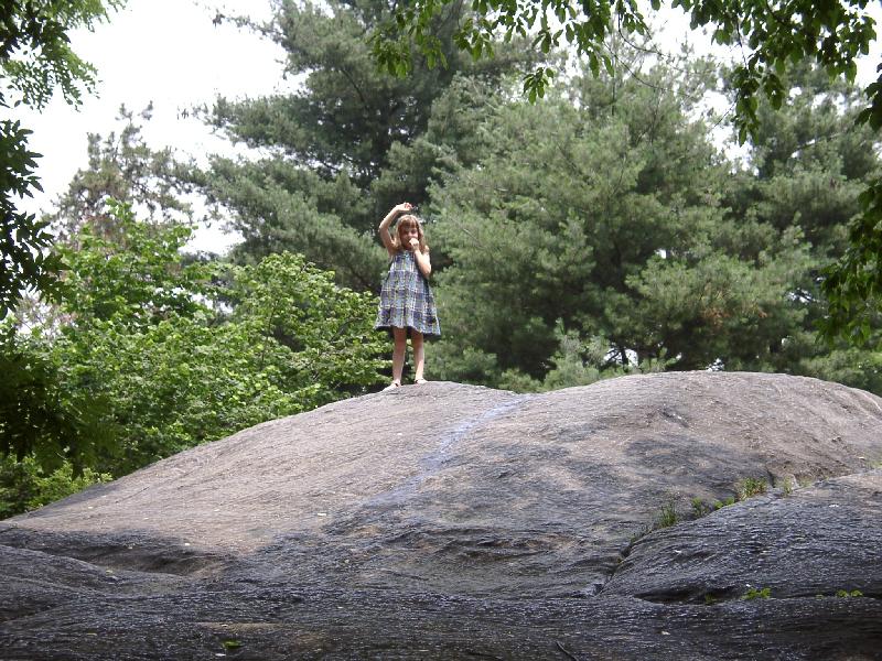 Jordan on a big rock
