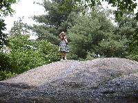 Jordan on a big rock