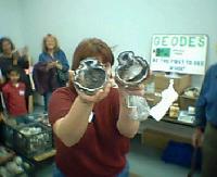 The class geode at the Gem and Mineral Show