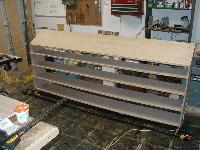 Shelf #8 - an 8 footer with an inclined top display shelf