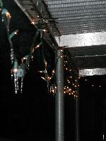 a cold night with icicles