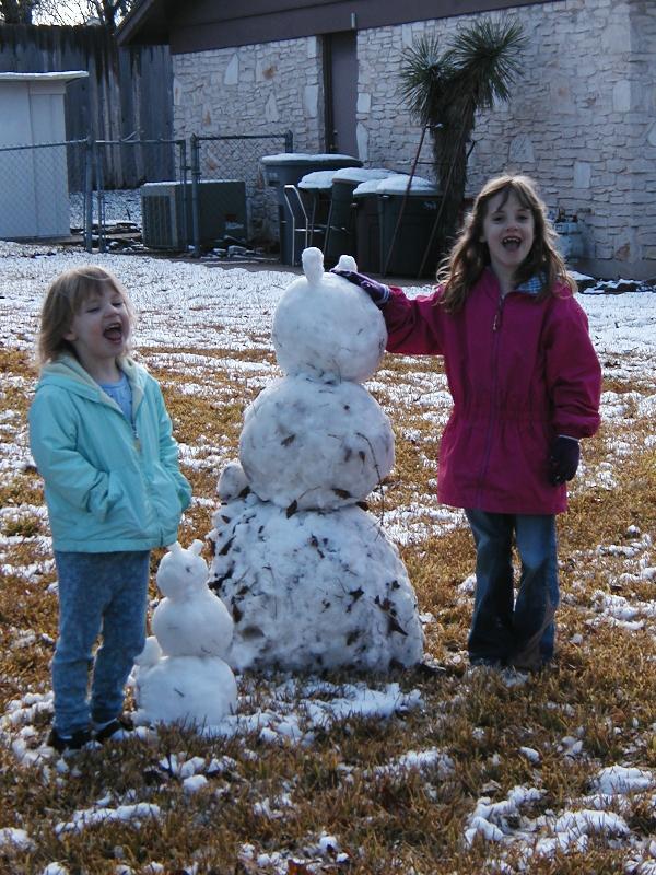 We used most of the snow in the yard to make those!