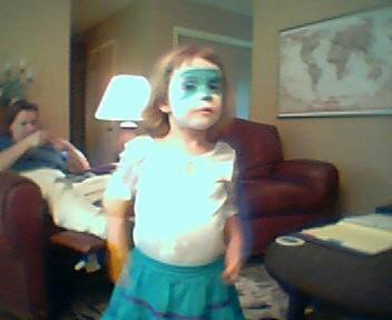 Jada with face paint
