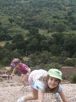 The climb gets steep and the kids start crawling