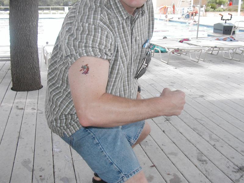 Papa with a tattoo