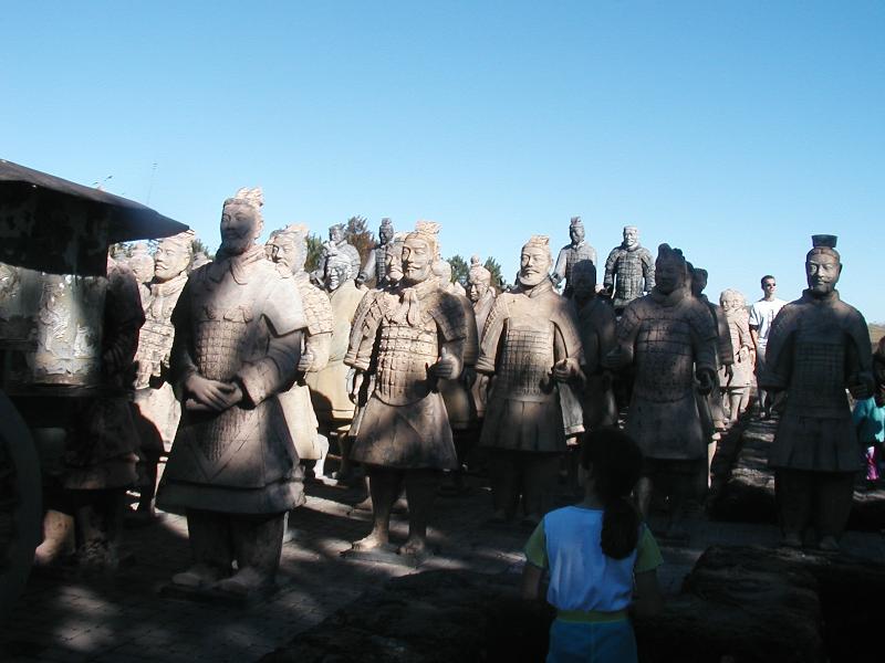 Inside - a recreation of the statues in China