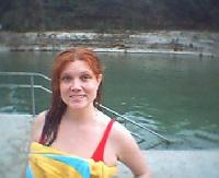 Kaili at the pool