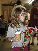 Jordan and her flowers