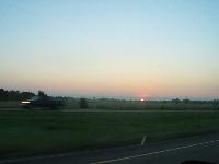 Sunrise on the road to Houston