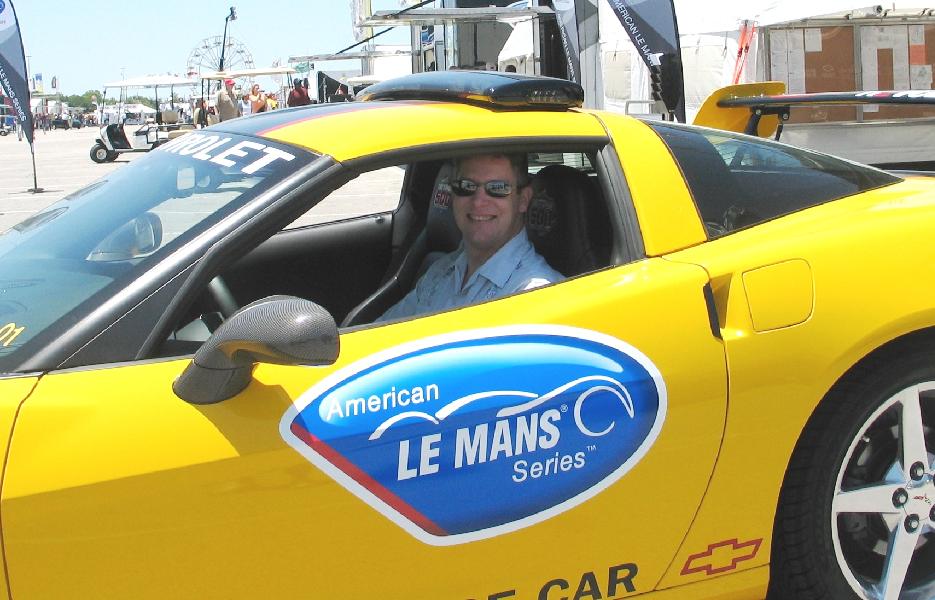 Steve in the AMLS pace car