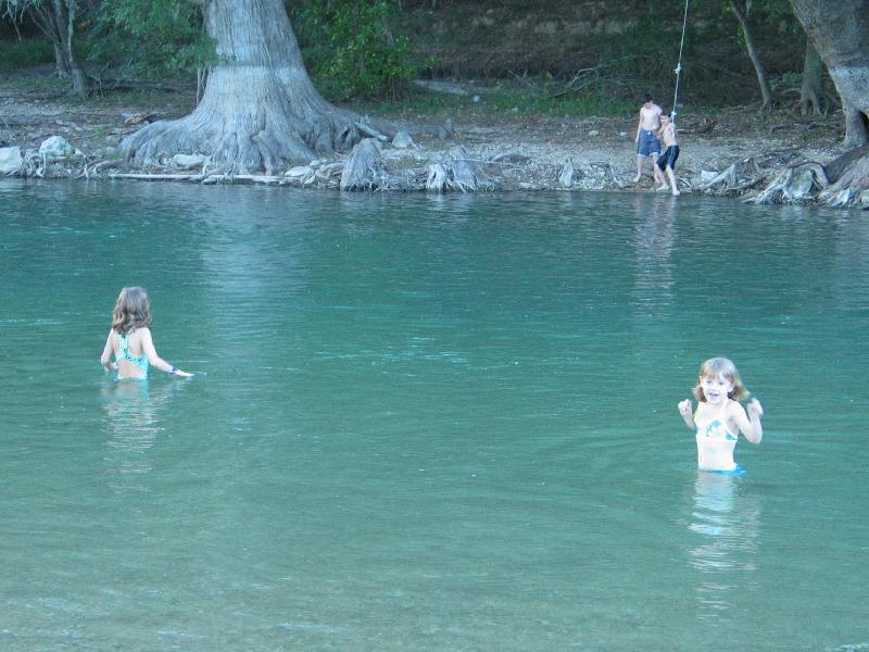 swimming in the Guadalupe River