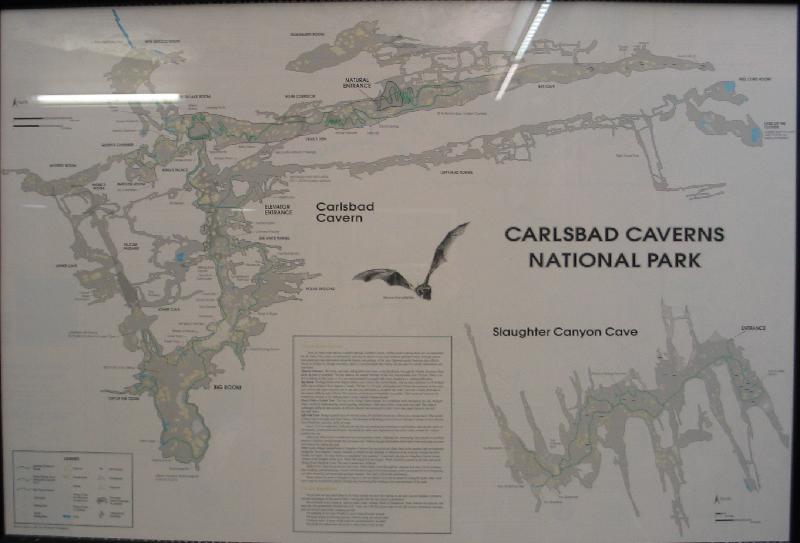 Map of Carlsbad Caverns