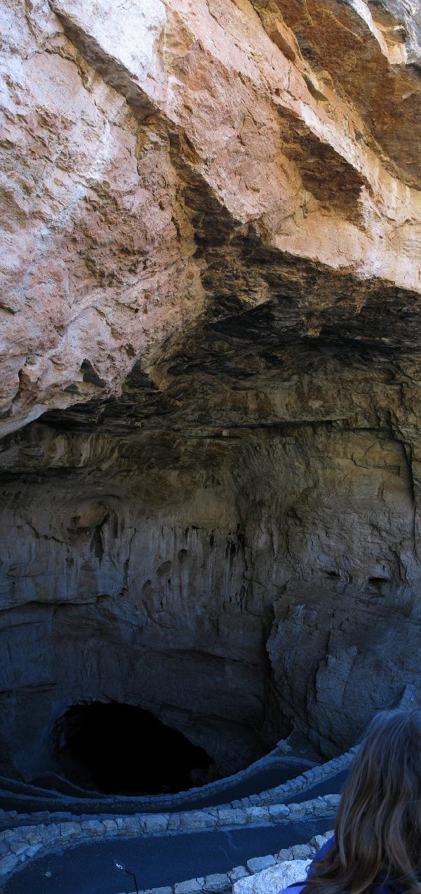 Entrance to the cave - vertical panorama