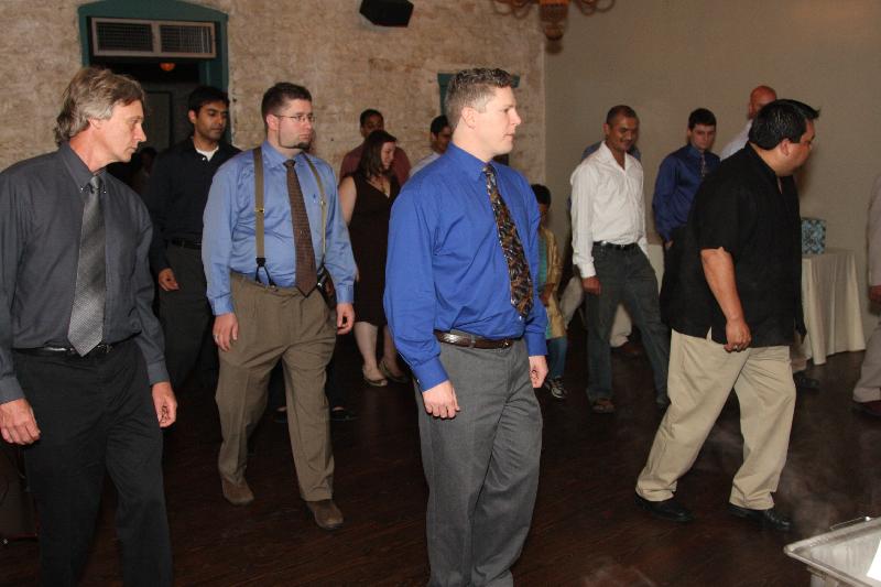 Steve learning to salsa with other guys