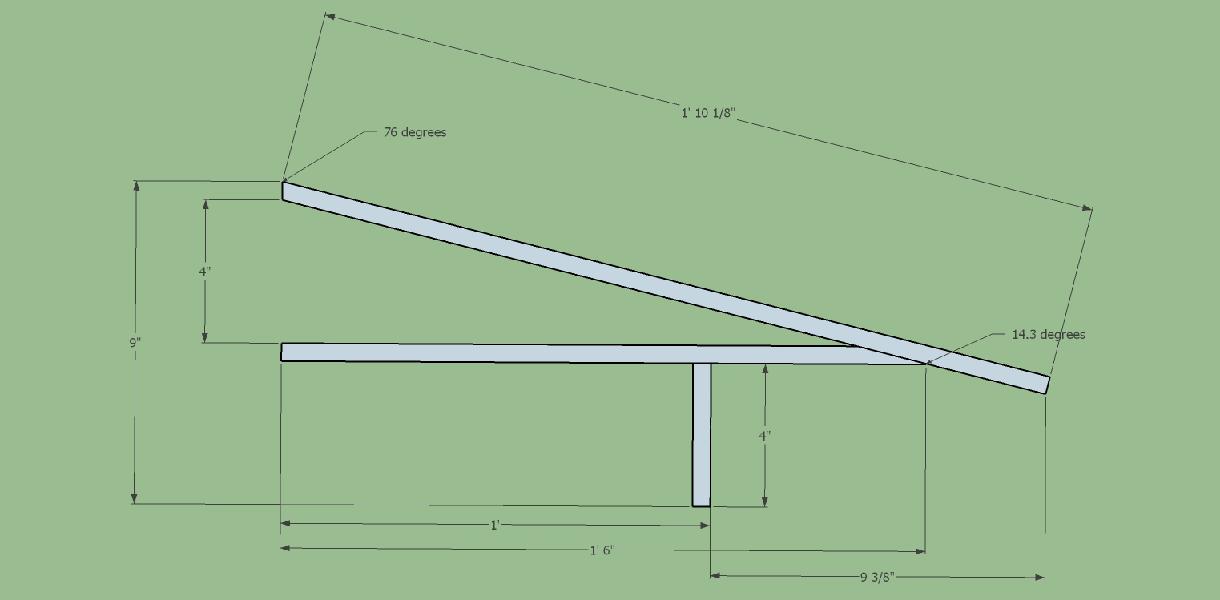 Detailed cutting plan for the pole topper sections.